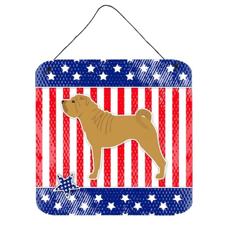 Carolines Treasures USA Patriotic Shar Pei Wall or Door Hanging Prints BB3352DS66